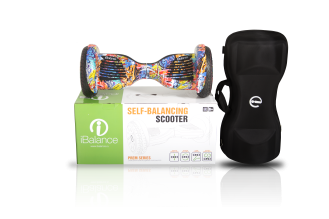 Гироскутер iBalance Prem Series 10.5 дюймов с приложением, оранжевый граффити