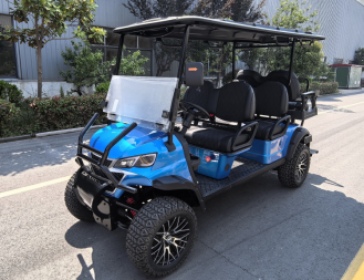 Гольфкар GreenCamel Сонора A42L (4+2, 4kW AC, R14 литые) LUX lifted, синий