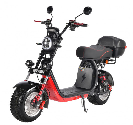 Электроскутер WHITE SIBERIA PRO CITYCOCO 2500W, черный